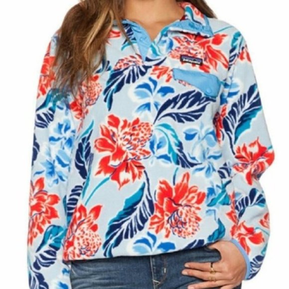 EXC Patagonia Synchilla Fleece Manoa Dusk Blue Women’s M Lightweight Snap-T 2015 - Picture 1 of 15